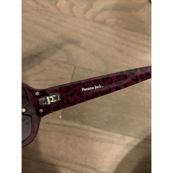 Panama Jack Womens Purple Leopard Print Wrap Sunglasses #14 - Picture 6 of 6